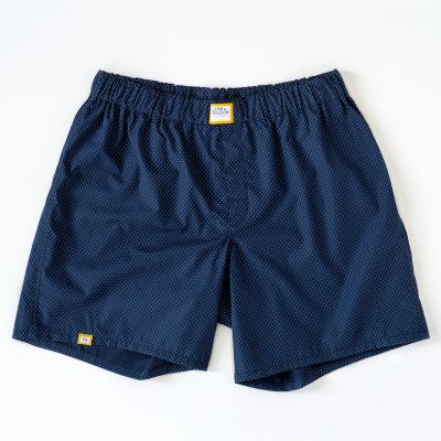 Lamb & Shadow Boxershorts Dunkelblau mit blauen Punkten XXL