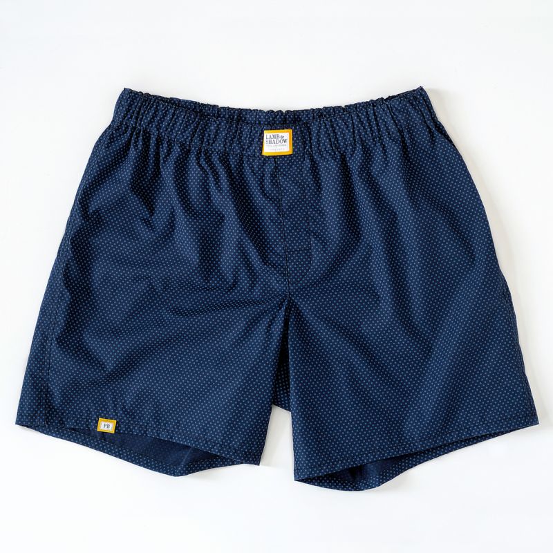 Lamb & Shadow Boxershorts Dunkelblau mit blauen Punkten XXL