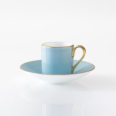 Porcelaine de Limoges Mokkatasse mit Golddekor Opal