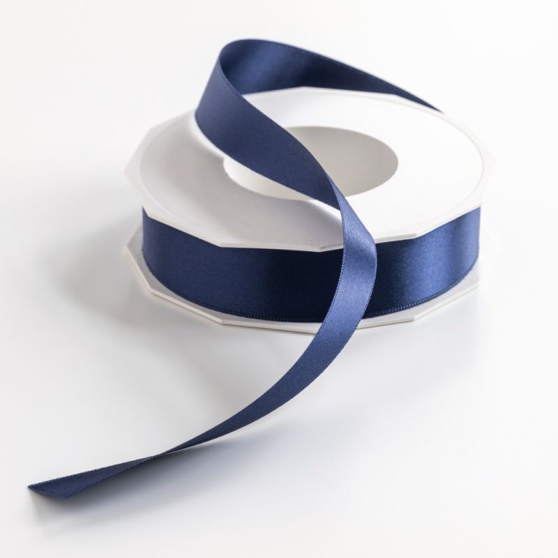 Geschenkband aus Seidensatin Dunkelblau