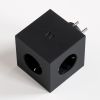 Mehrfachstecker Square 2 ohne Kabel Schwarz