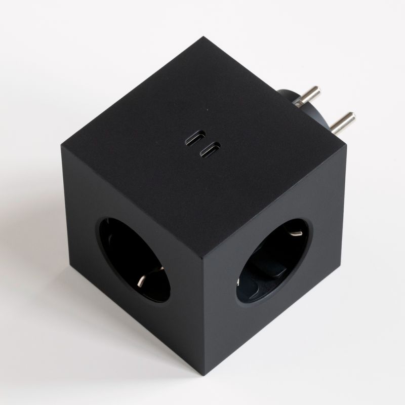 Mehrfachstecker Square 2 ohne Kabel Weiß