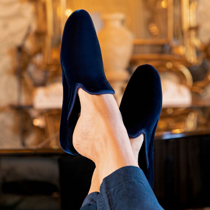 Hoomie Samtslipper Château Damen Blue Gr. 41 - 2
