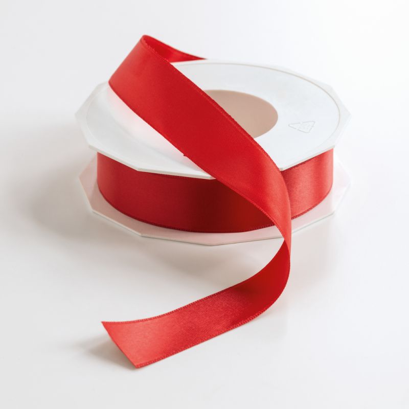 Geschenkband aus Seidensatin Rot