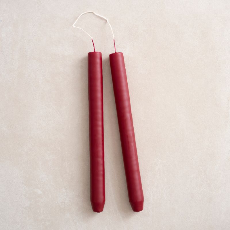 4 Ester & Erik zylindrische Kerzen Wine Red