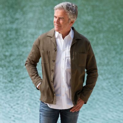 Risby & Leckonfield Safari-Overshirt oliv Gr. 54