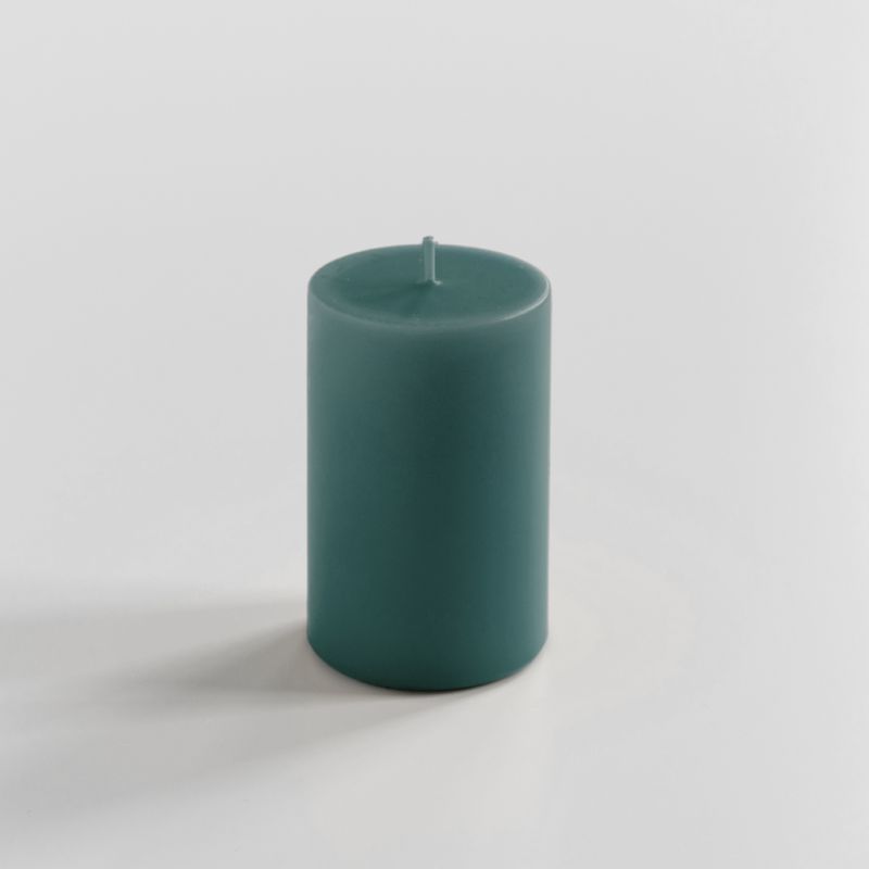 Ester & Erik Stumpenkerze 10 cm Ø 7 cm Petroleum Blue