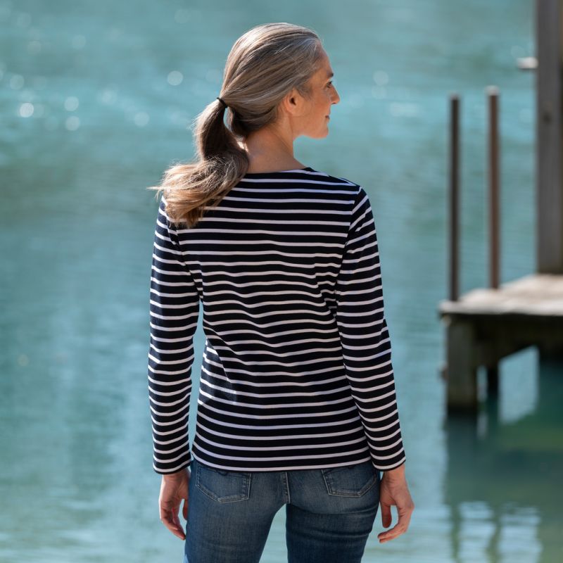 Armor Lux Ringelshirt Marine/Weiß S - 2
