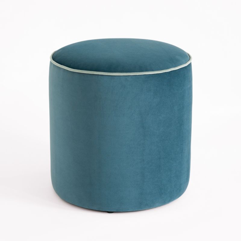 Samtpouf Audrey Blau / Hellblau