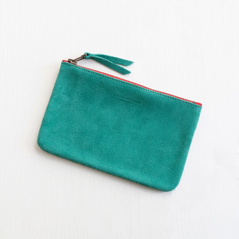 Leder-Pouch Klein Grün