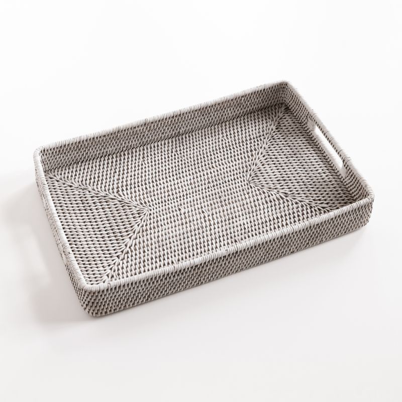 Tablett Rattan Hell
