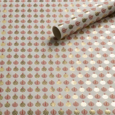 Florentiner Papier Christbaumkugeln Rot Gold 50 x 70 cm - 2
