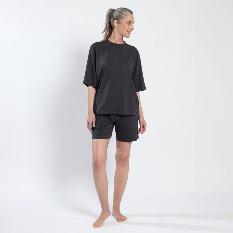 Sunday in Bed X Torquato Pyjamashorts Terry Nearly Black L - 2