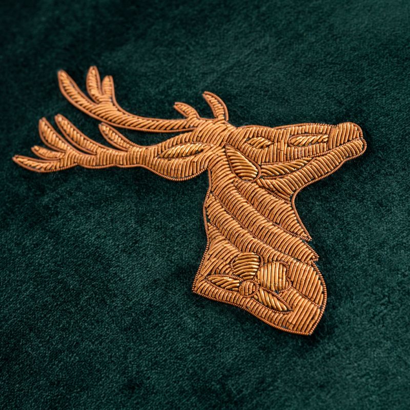 Samtkissen Goldener Hirsch - 2