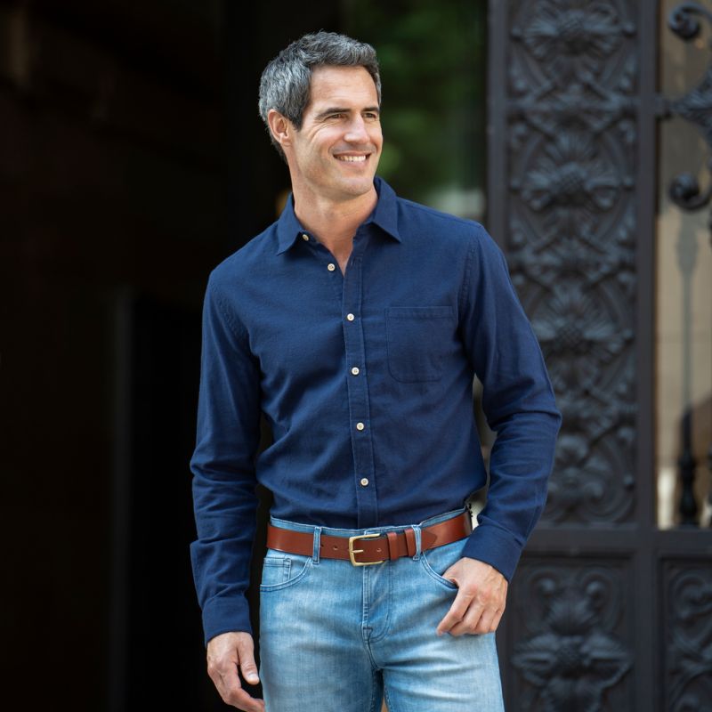 Portuguese Flanellhemd Navy