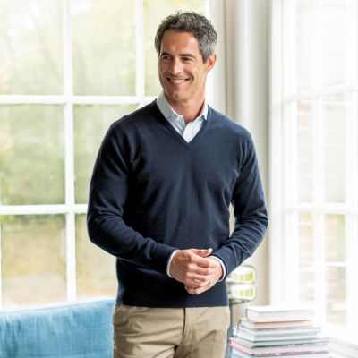 William Lockie X Torquato V-Ausschnitt Kaschmir Dark Navy 56 - 2
