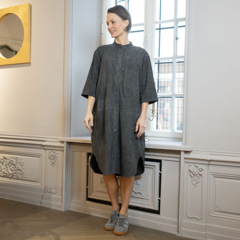 Depeche Wildlederkleid Steel Gr. 38