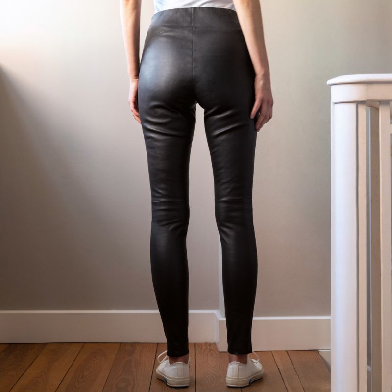 Depeche Lederhose Stretchleder Schwarz Gr. 42 - 3