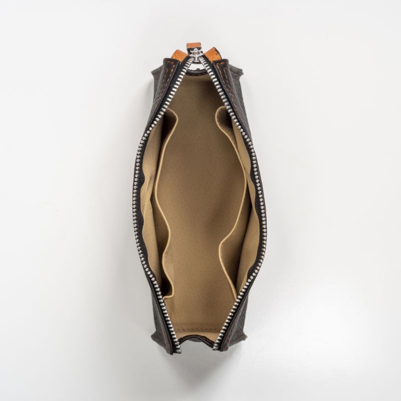 Hammann Kosmetiktasche Hirschleder Braun/Orange - 2