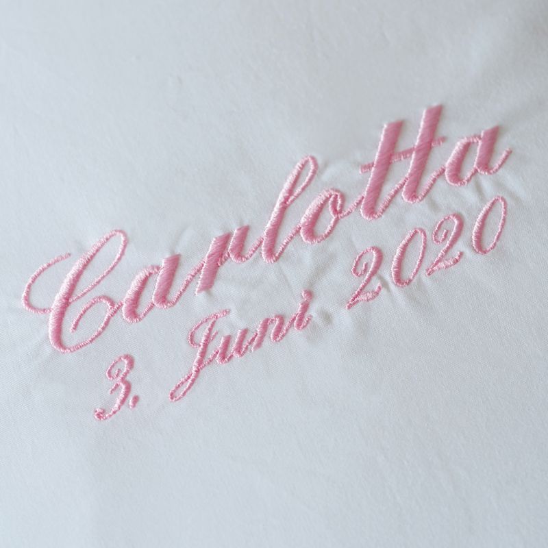Bestickte Kissenhüllen Rosa