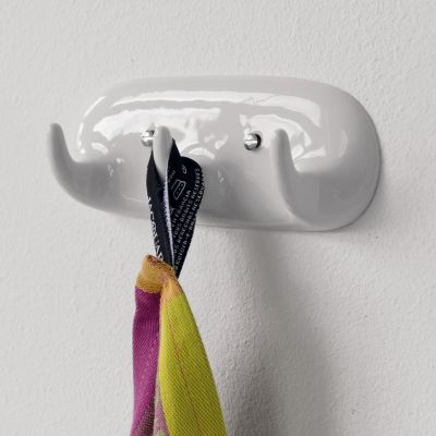 3er Wandhaken aus Porzellan