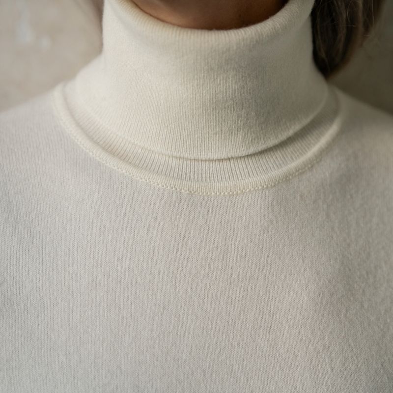 William Lockie X Torquato Rollkragen Kaschmir White L - 3