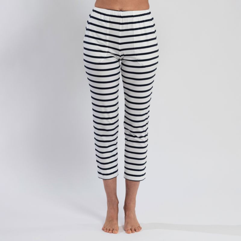 Sunday in Bed X Torquato Pyjamahose Pure Weiß/Midnight M - 4