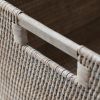 Rechteckiger Rattan Korb mit Holzgriffen - 4