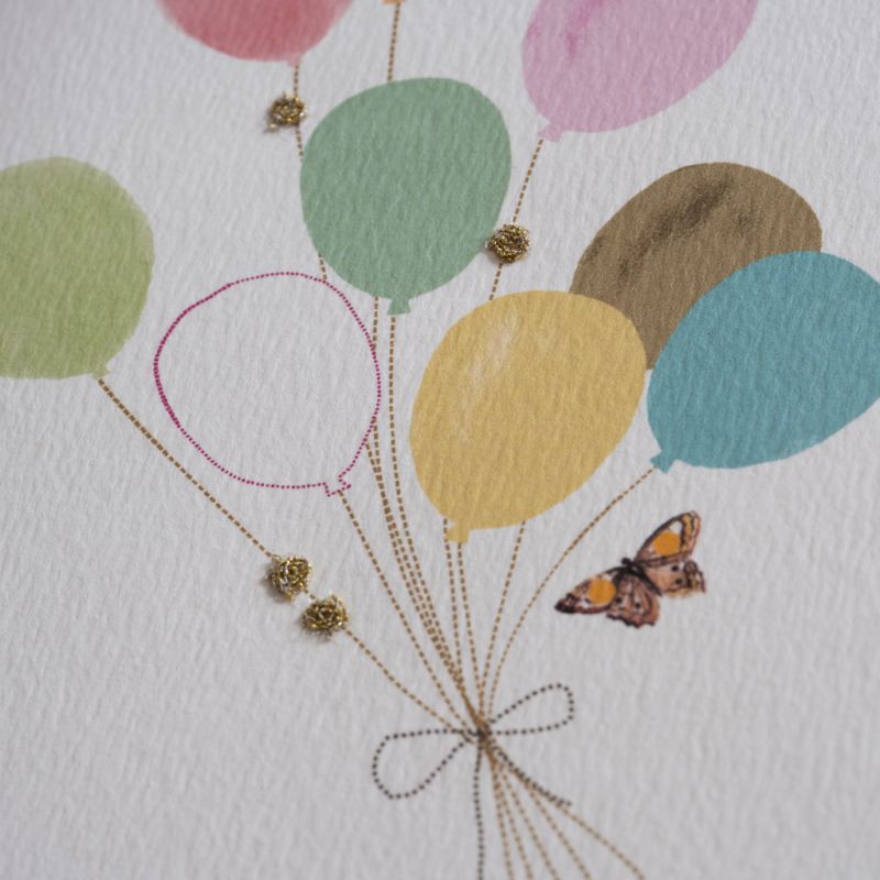 Bestickte Glückwunschkarten Luftballons - 2