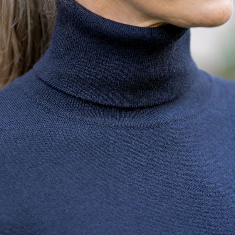 William Lockie X Torquato Rollkragen Kaschmir Navy L - 3
