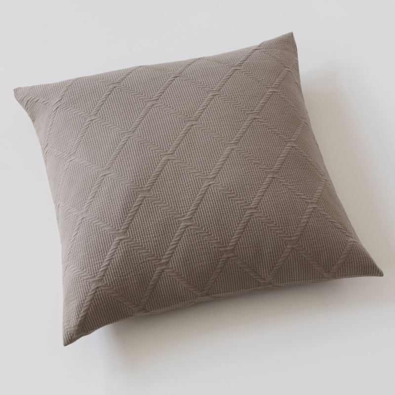 Kissenbezug Rauten 50 x 50 cm Taupe