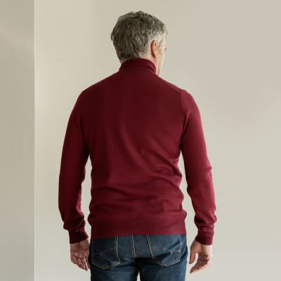 Gran Sasso Rollkragenpullover Burgund Gr. 48 - 3