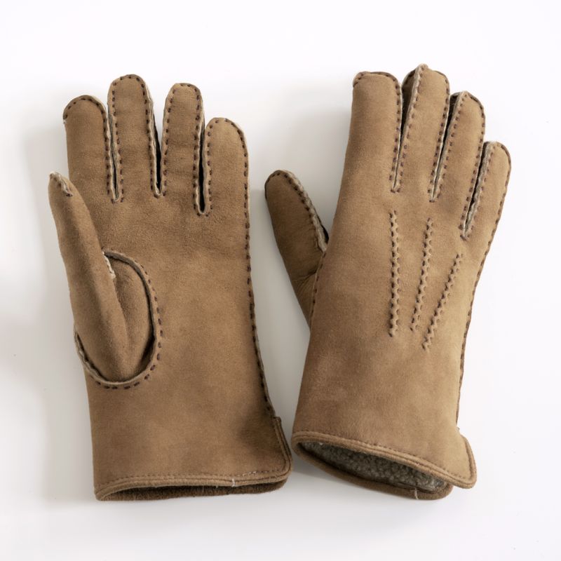 Herrenhandschuhe Curly Lammfell Biber Gr. 9,5