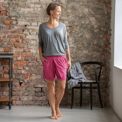Sunday in Bed X Torquato Pyjamahose Mila Shorty Fuchsia L - 5