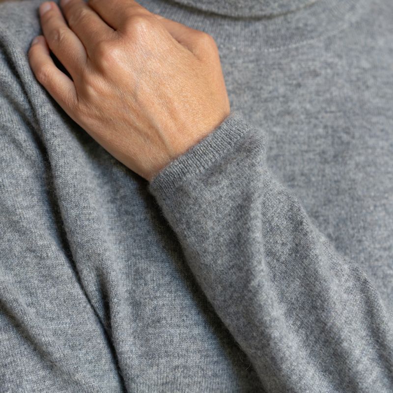 William Lockie X Torquato Rollkragen Kaschmir Flannel L - 4
