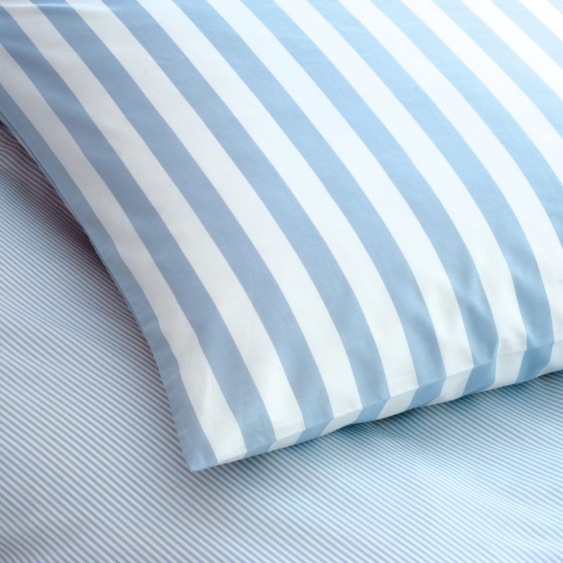 Kissenbezug Liselund Blockstreifen Hellblau 80 x 40 cm