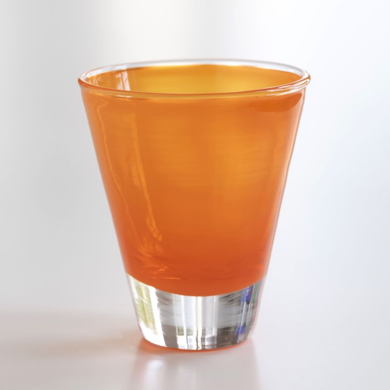 Eric Lindgren 1990 Les Coniques Trinkglas Orange