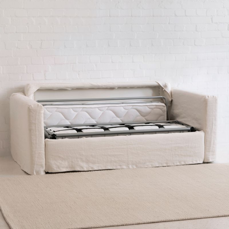 Arcachon Bettsofa Dreisitzer Leinen Blanc - 4