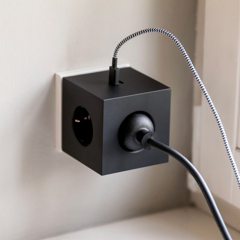 Mehrfachstecker Square 2 ohne Kabel Weiß - 3