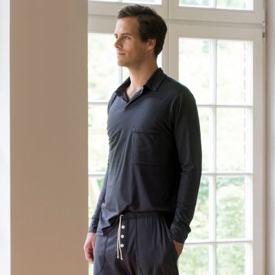 Sunday in Bed X Torquato Pyjamashirt Morris nearly Black XL