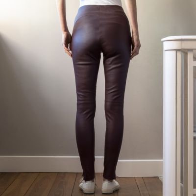 Depeche Lederhose Stretchleder Violett Gr. 42 - 3
