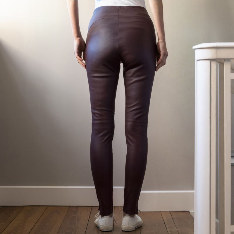 Depeche Lederhose Stretchleder Violett Gr. 42 - 3