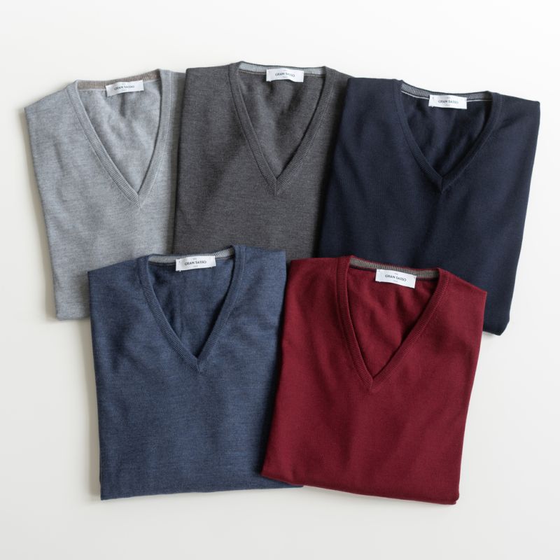 Gran Sasso V-Neck Pullover Navy Gr. 48