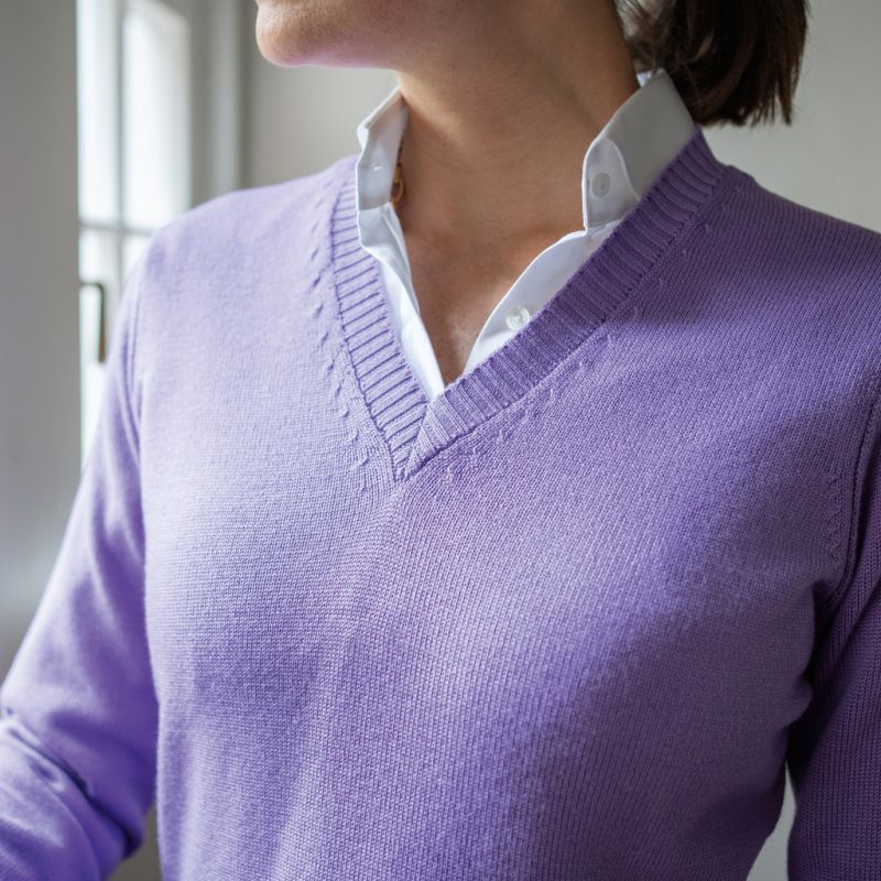 Merino-Pullover von William Lockie Lavender Gr. M - 2