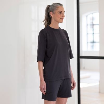 Sunday in Bed X Torquato Pyjamashorts Terry Nearly Black L - 4