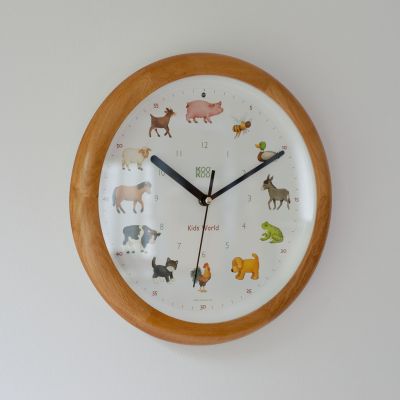 Singende Uhr "Bauernhof" Holz