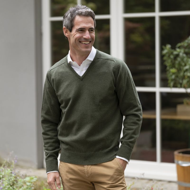 Lambswool-Pullover mit V-Ausschnitt Rosemary Gr. 52 - 2