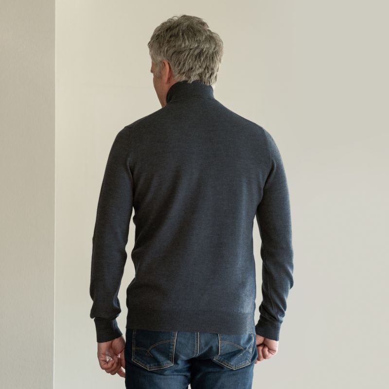 Gran Sasso Rollkragenpullover Navy Gr. 48 - 2