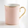 Porcelaine de Limoges Becher mit Golddekor Rosa