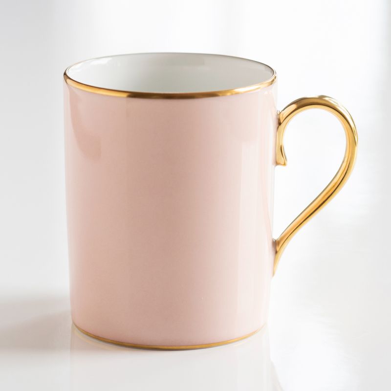 Porcelaine de Limoges Becher mit Golddekor Rosa